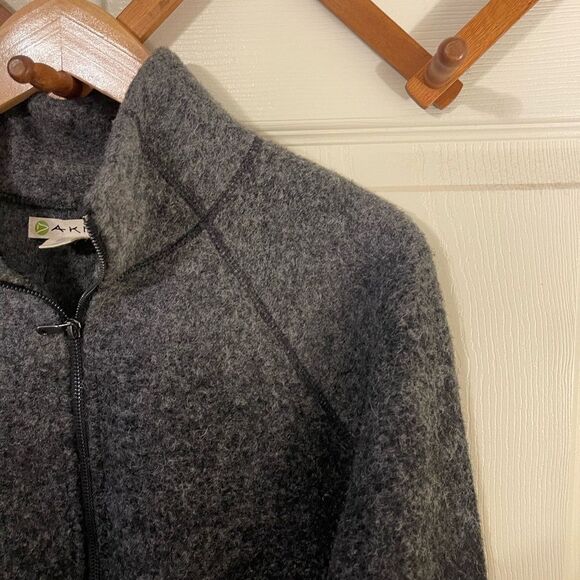 Dakini Charcoal Wool Zip-Up Jacket - Picture 3 of 11